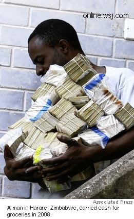 100 Trilyun Dolar Zimbabwe = US$ 5 (Rp 45.000)!